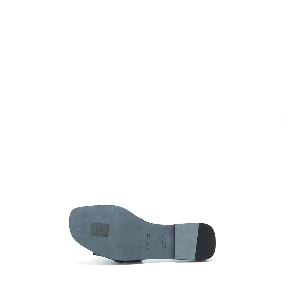 HERMES GIULIANO SANDAL CALFSKIN BLACK SHW