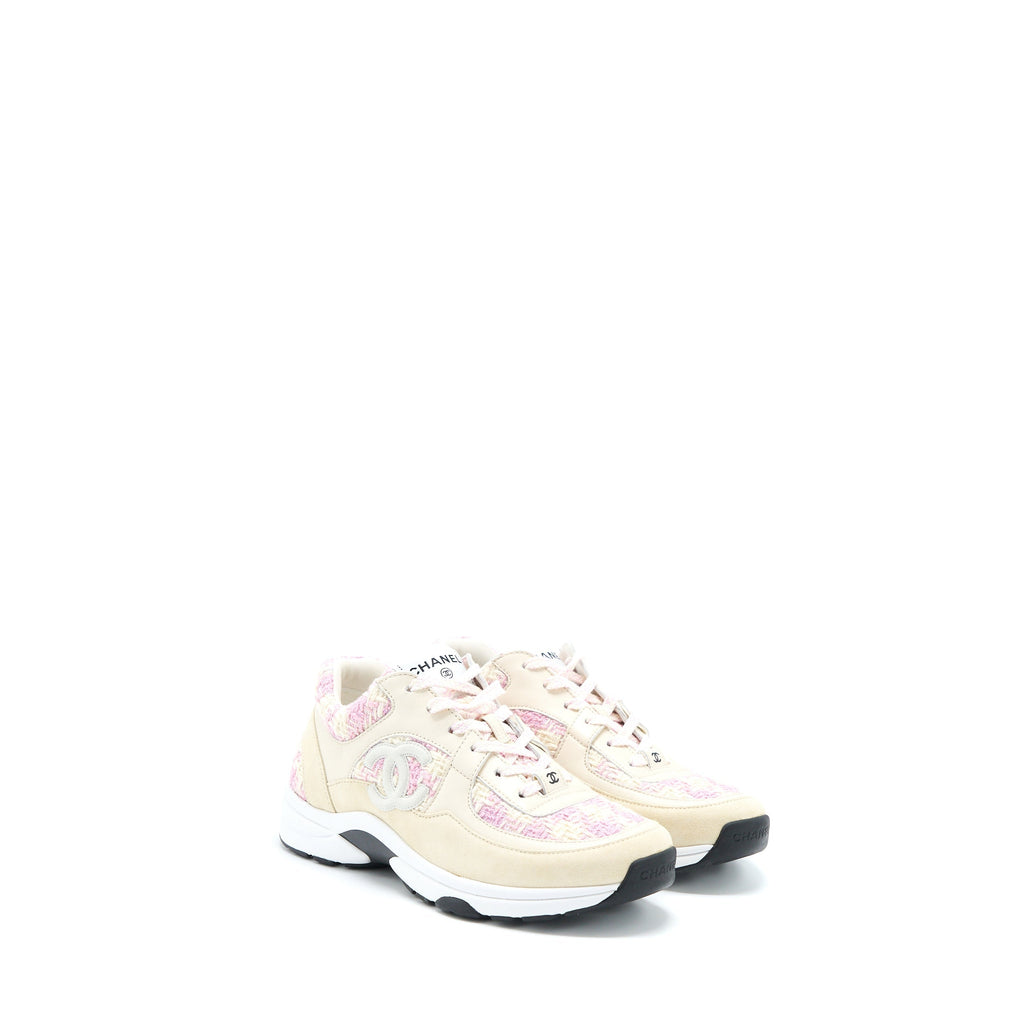 CHANEL TRAINERS TWEED/SUEDE/CALFSKIN MULTICOLOUR