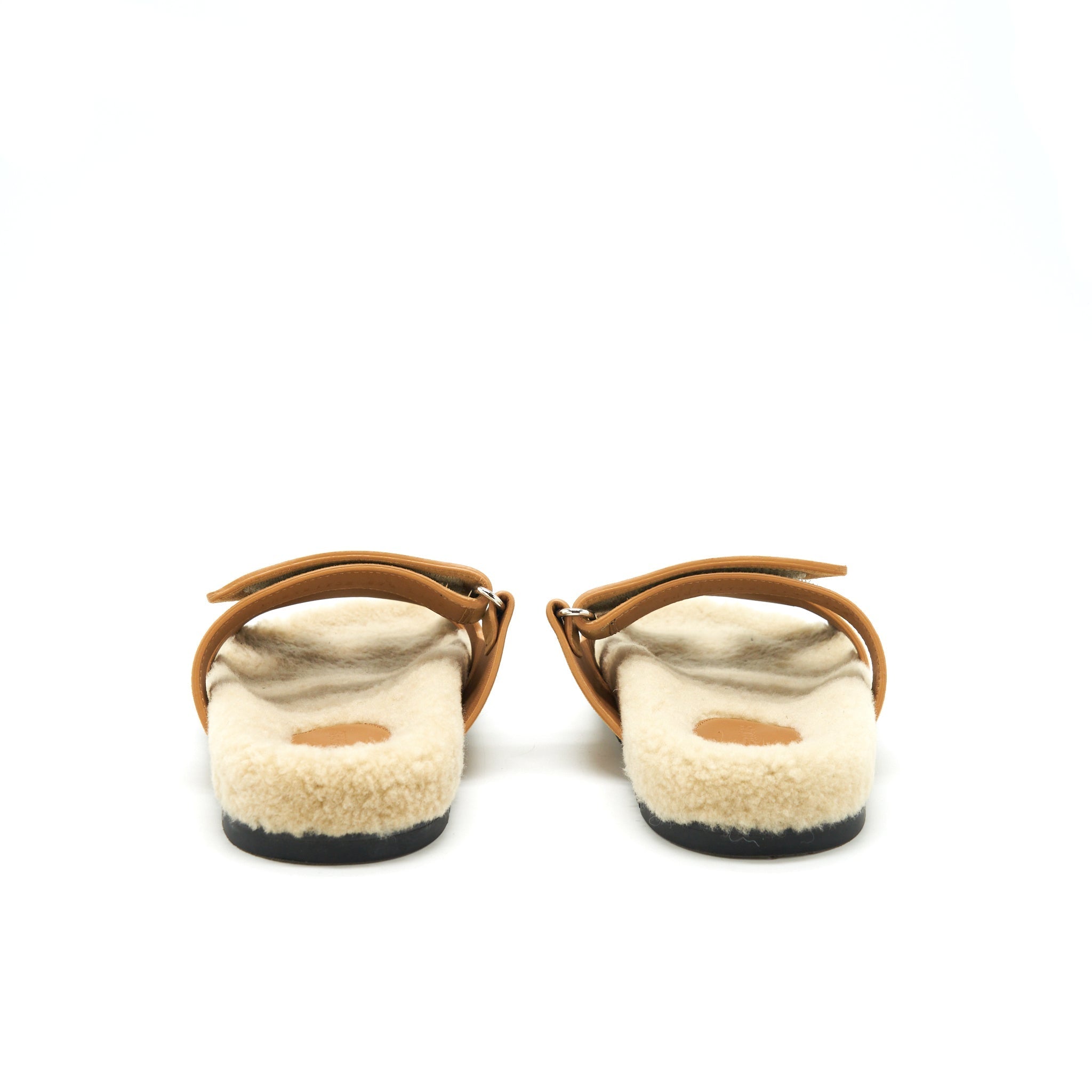 HERMES CHYPRE SANDAL BEIGE DOREEN/ ECRU