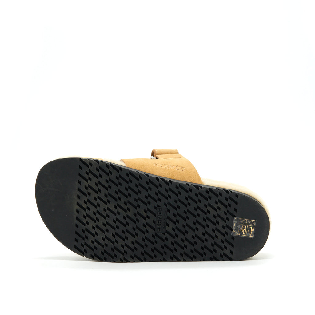 HERMES CHYPRE SANDAL BEIGE DOREEN/ ECRU