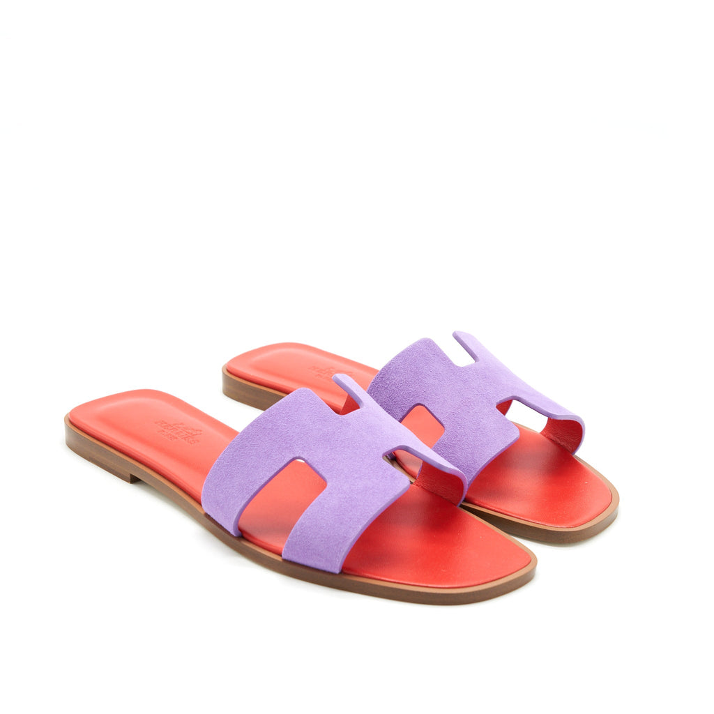 HERMES ORAN SANDAL VIOLET PARME