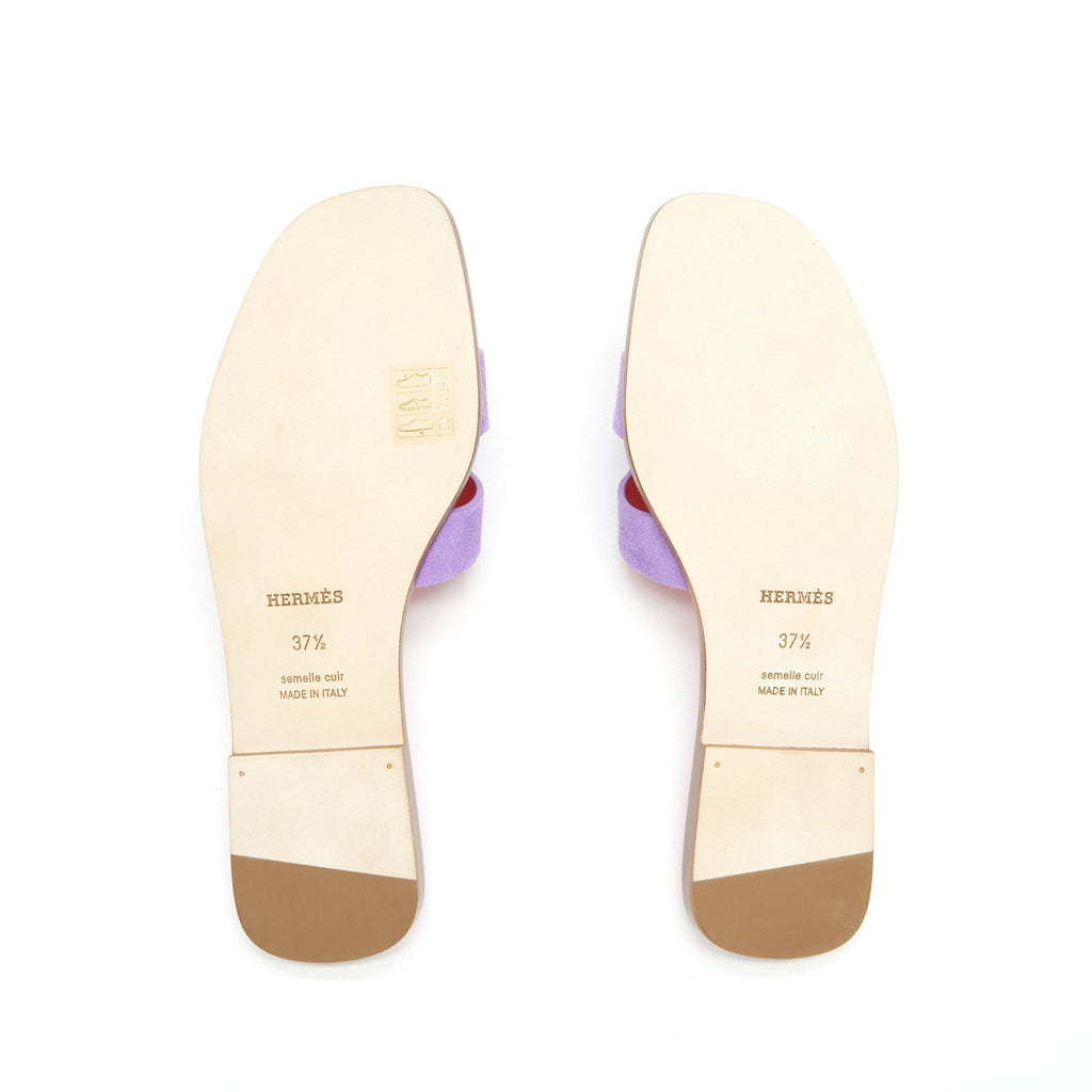 HERMES ORAN SANDAL VIOLET PARME