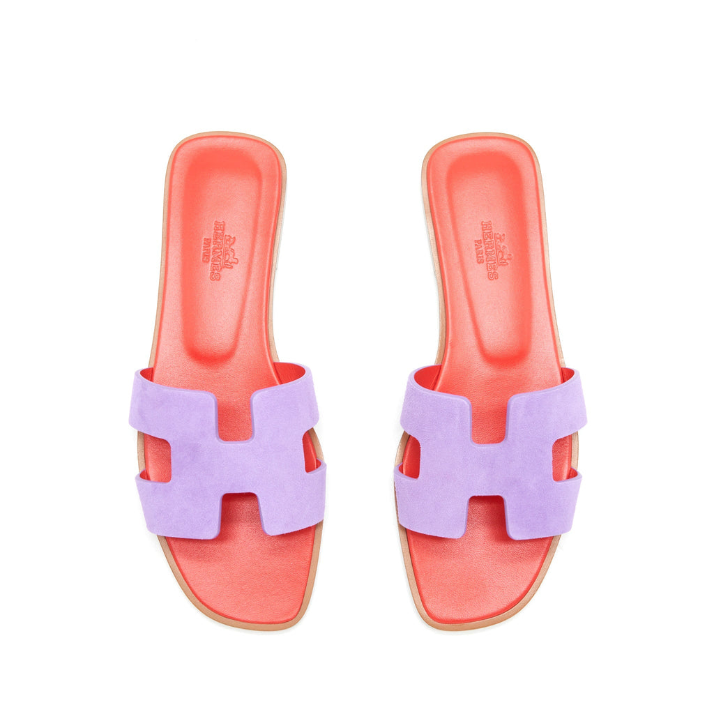 HERMES ORAN SANDAL VIOLET PARME