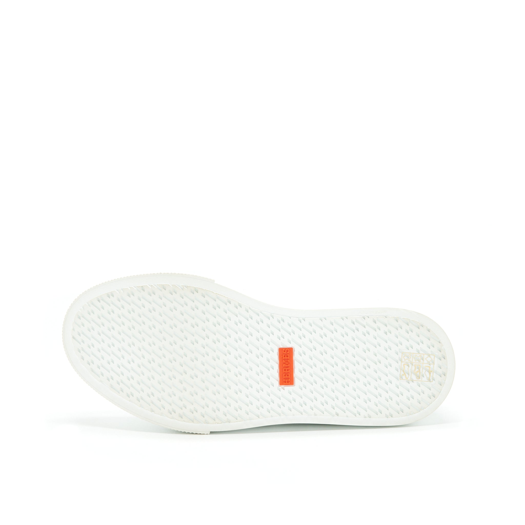 HERMES DAY SNEAKER CALFSKIN WHITE WITH GOLD PLATED KELLY BUCKLE
