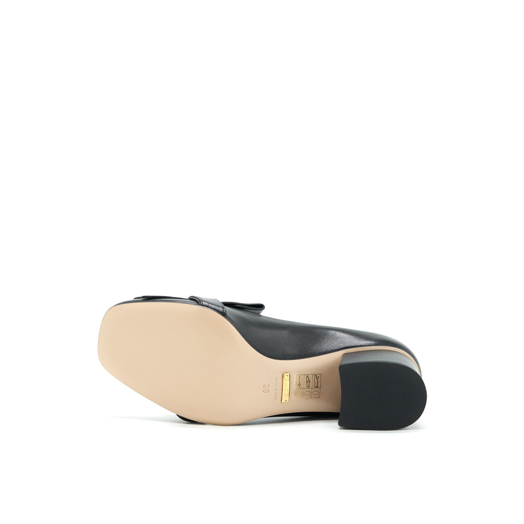 GUCCI LEATHER MID-HEEL PUMP