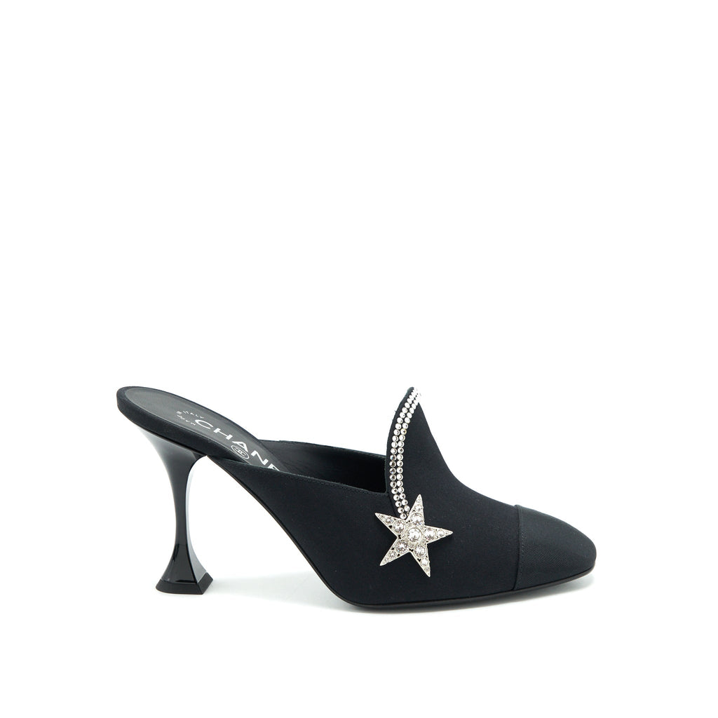 CHANEL STAR SUEDE HIGH HEEL LOAFER