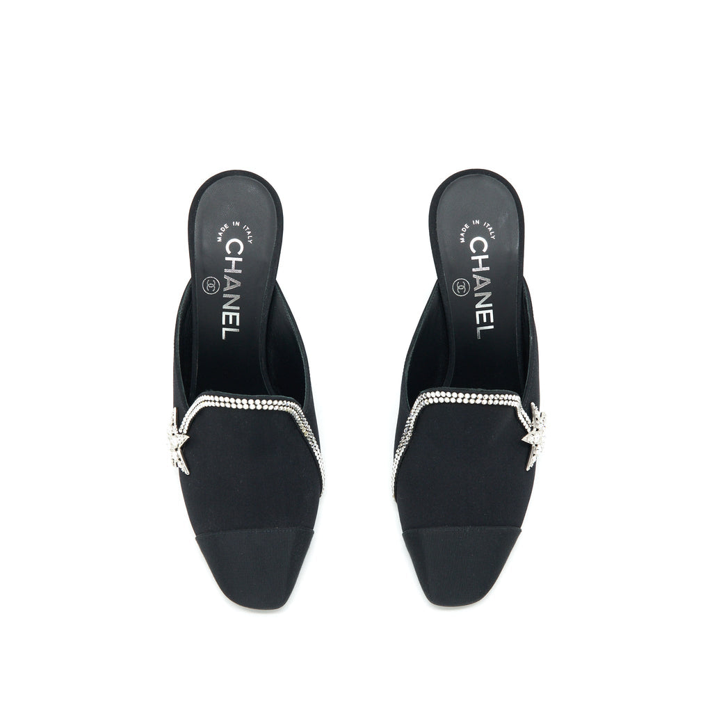 CHANEL STAR SUEDE HIGH HEEL LOAFER