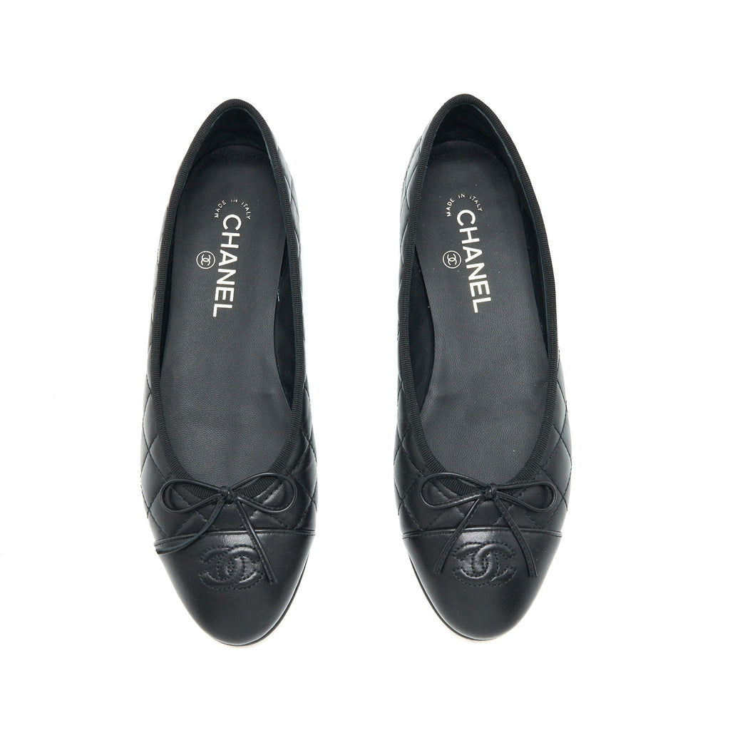 CHANEL BALLERINA FLAT SHOES BLACK