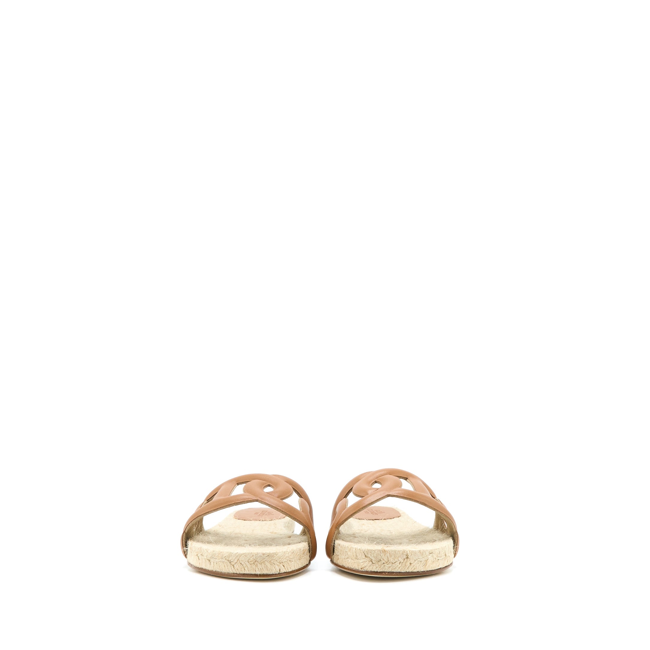 HERMES ESPADRILLES FAMOSA SENDAL NAPPA NATUREL