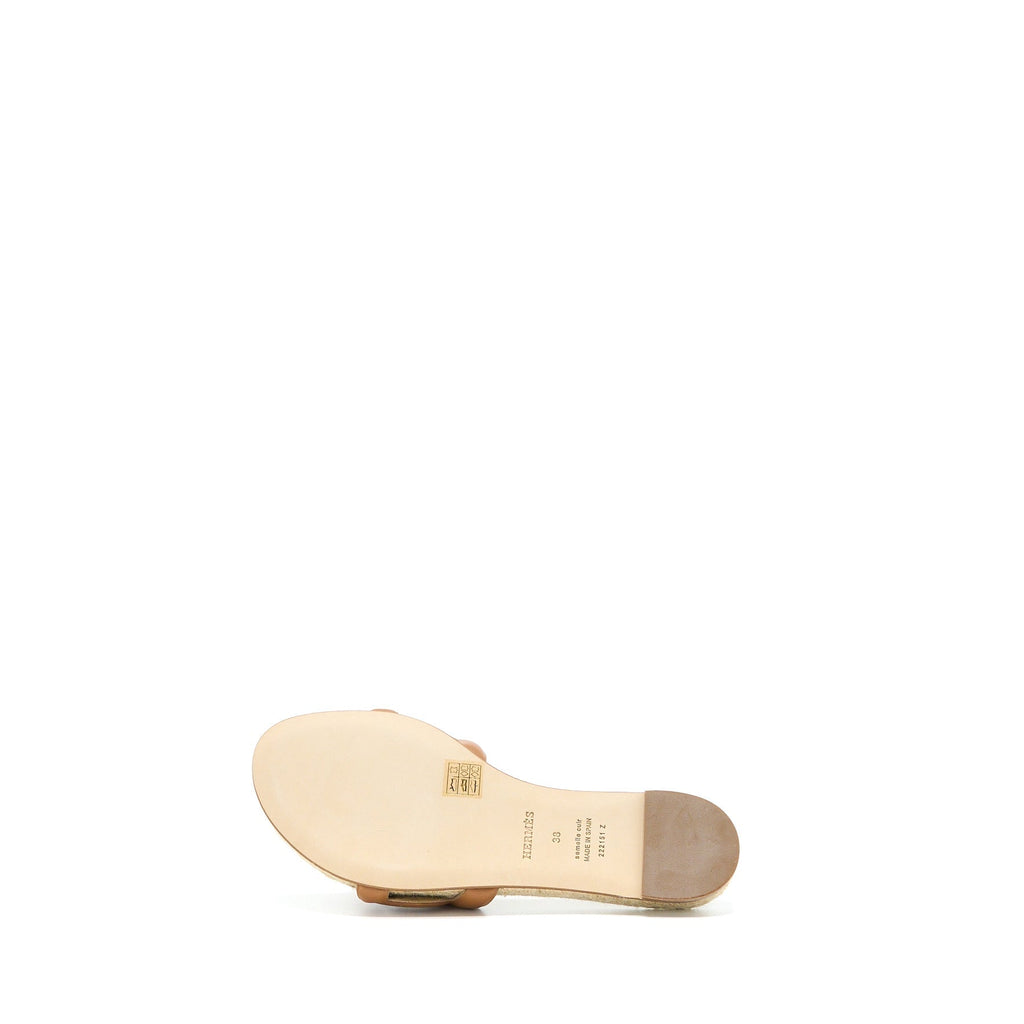 HERMES ESPADRILLES FAMOSA SENDAL NAPPA NATUREL