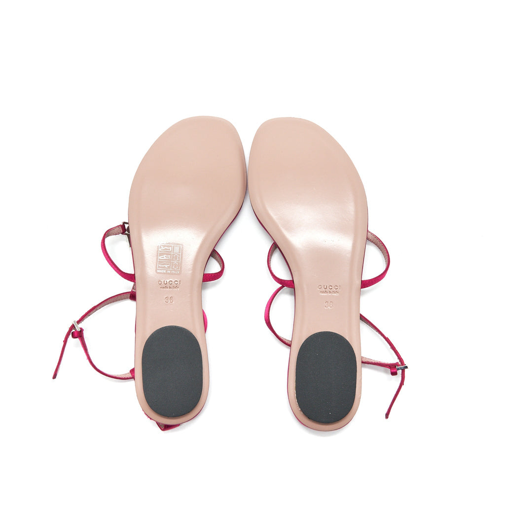 GUCCI GG CRYSTAL LOGO SANDAL