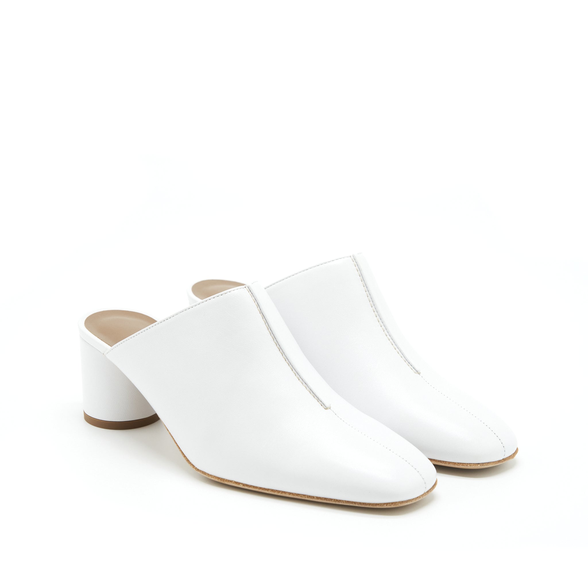 HERMES MULES BLANC