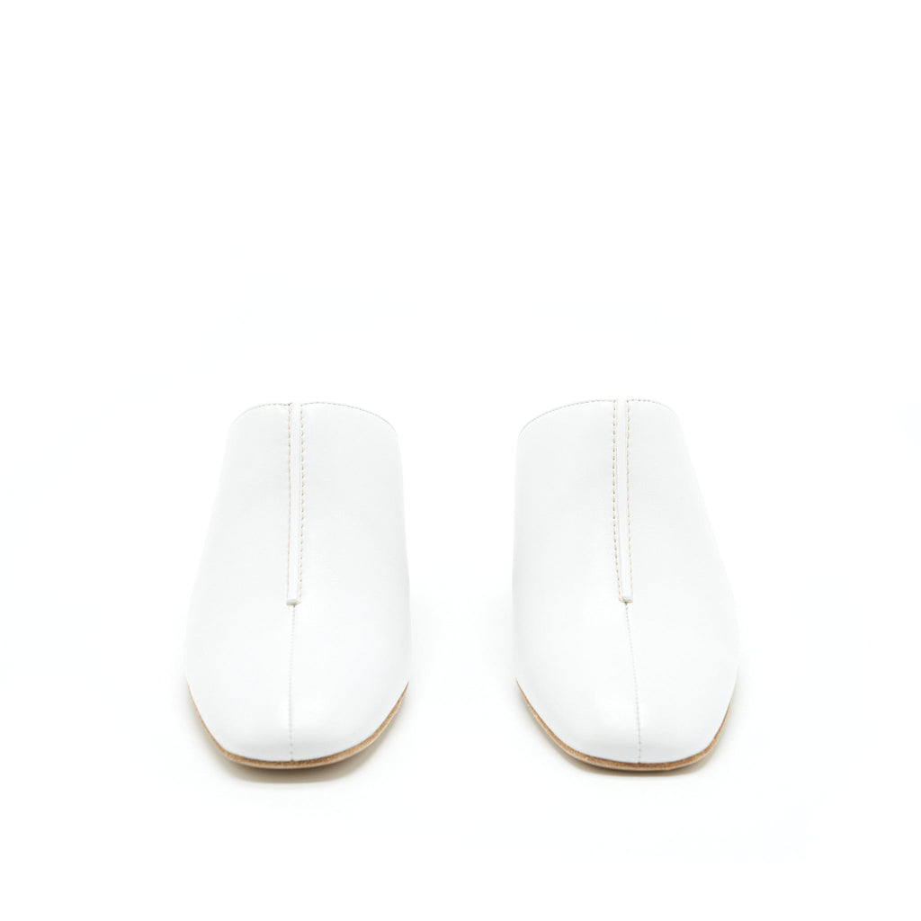 HERMES MULES BLANC