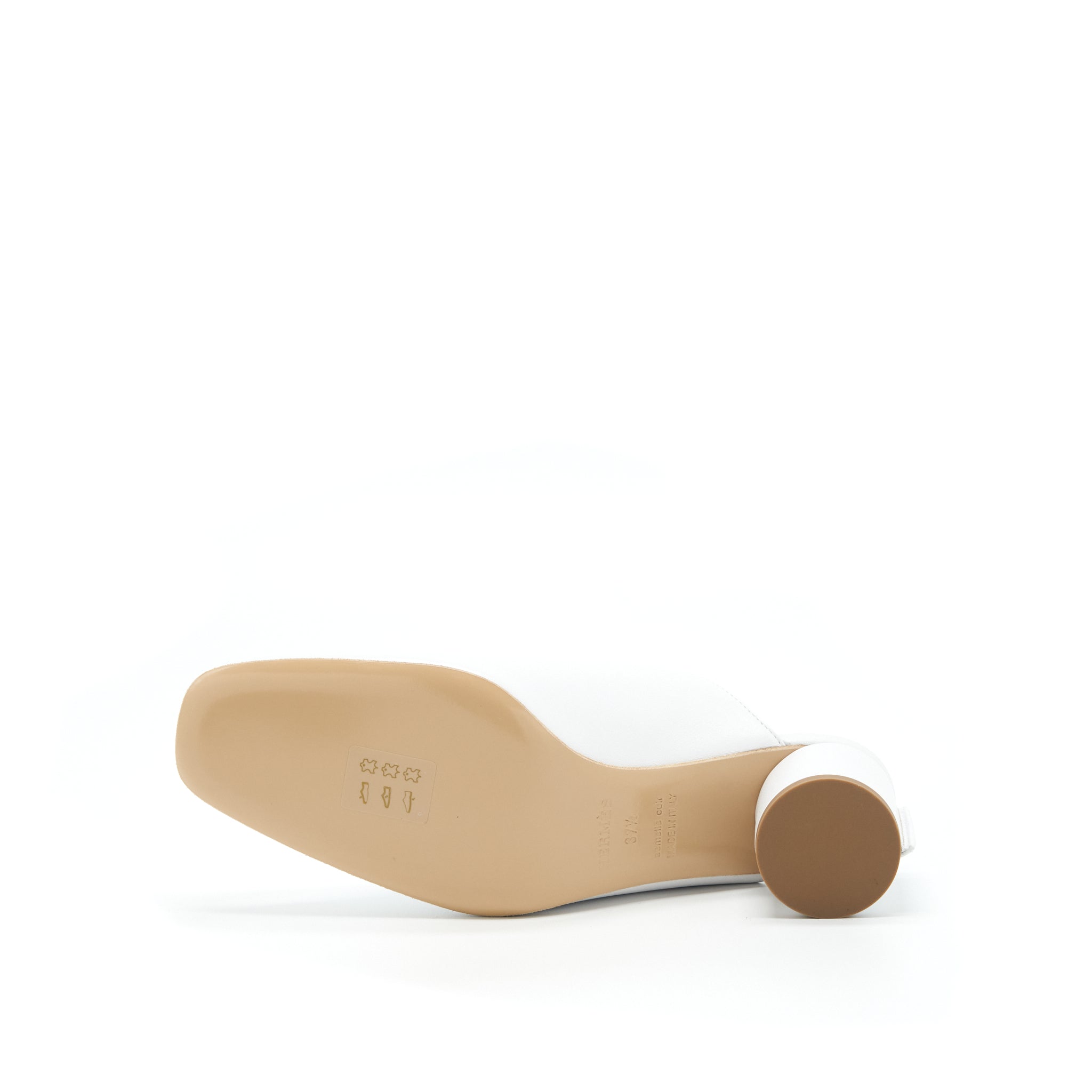 HERMES MULES BLANC