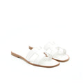 HERMES ORAN SANDALS BOX LEATHER BLANC
