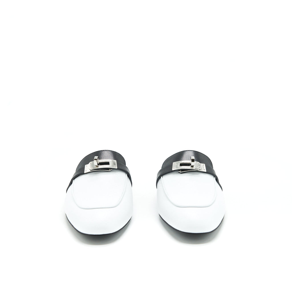 HERMES OZ MULE BLANC / NOIR