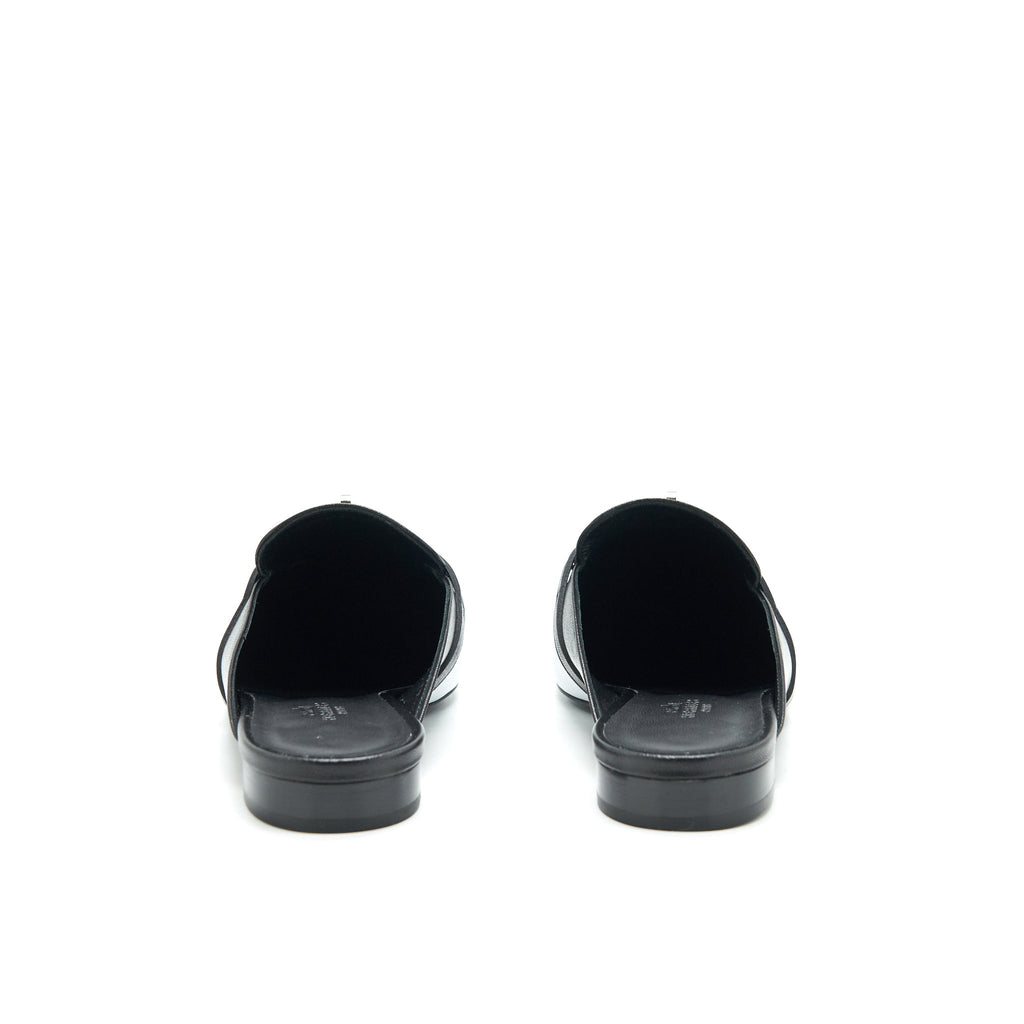 HERMES OZ MULE BLANC / NOIR