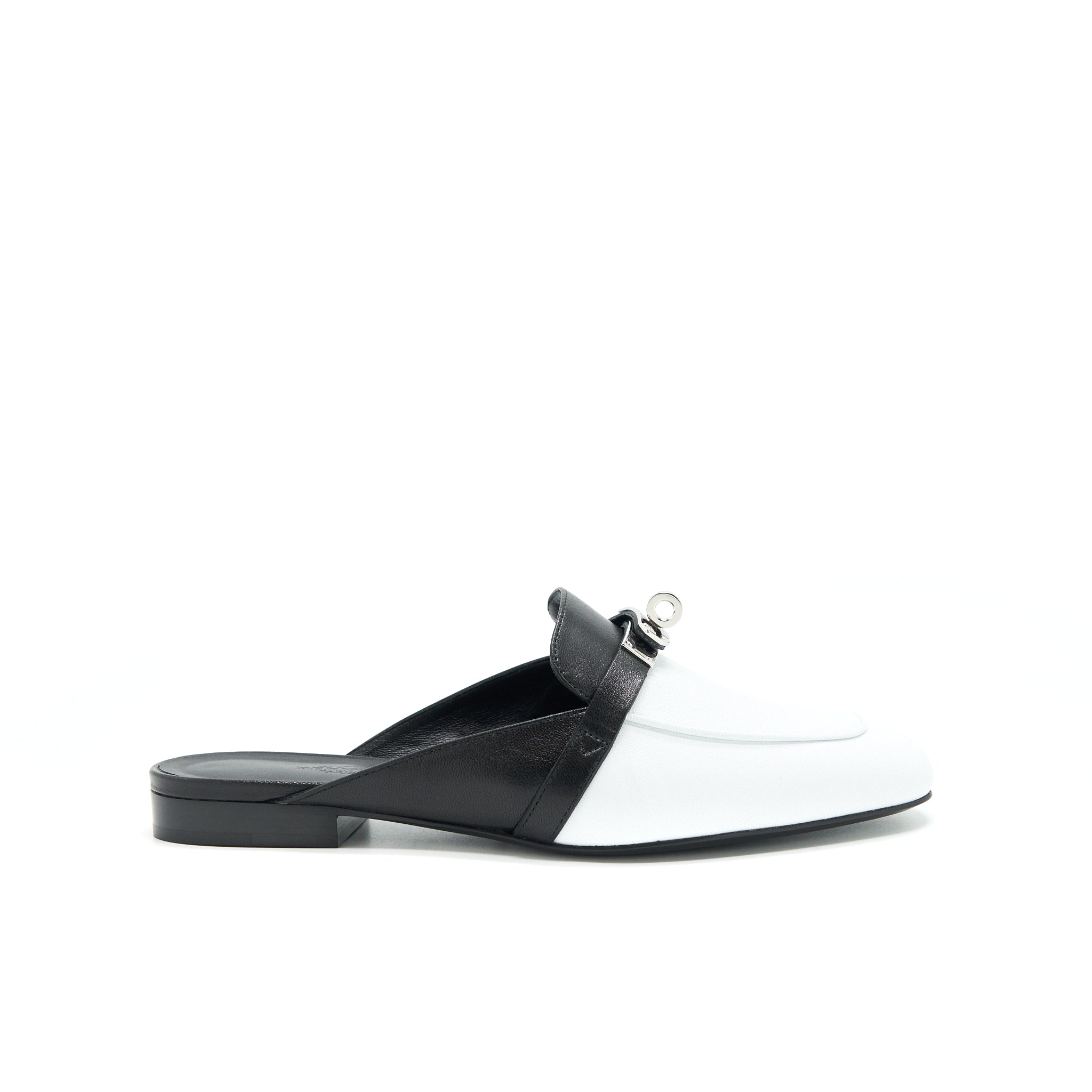 HERMES OZ MULE BLANC / NOIR