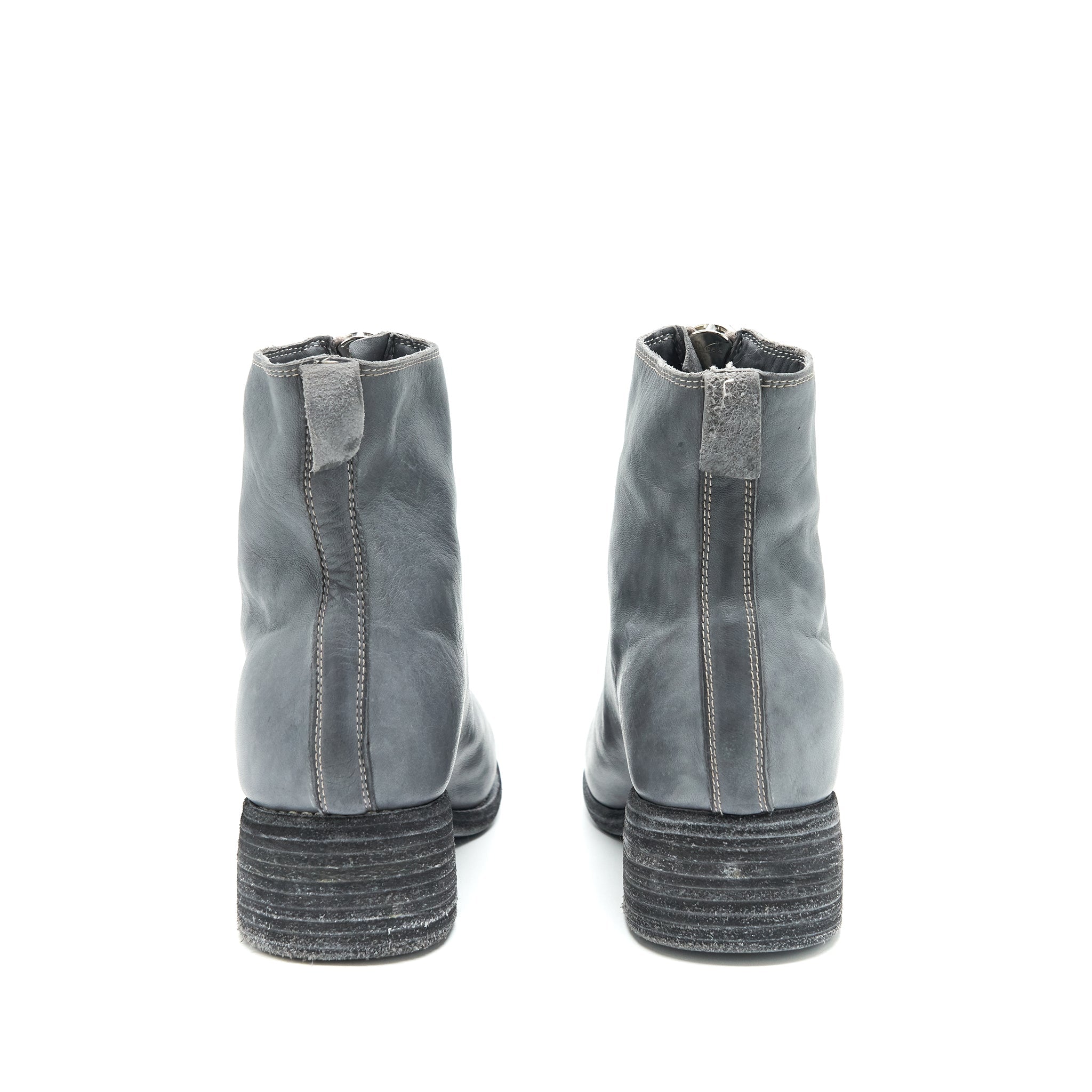 GUIDI PL1 FRONT ZIPPER ANKLE BOOTS GREY