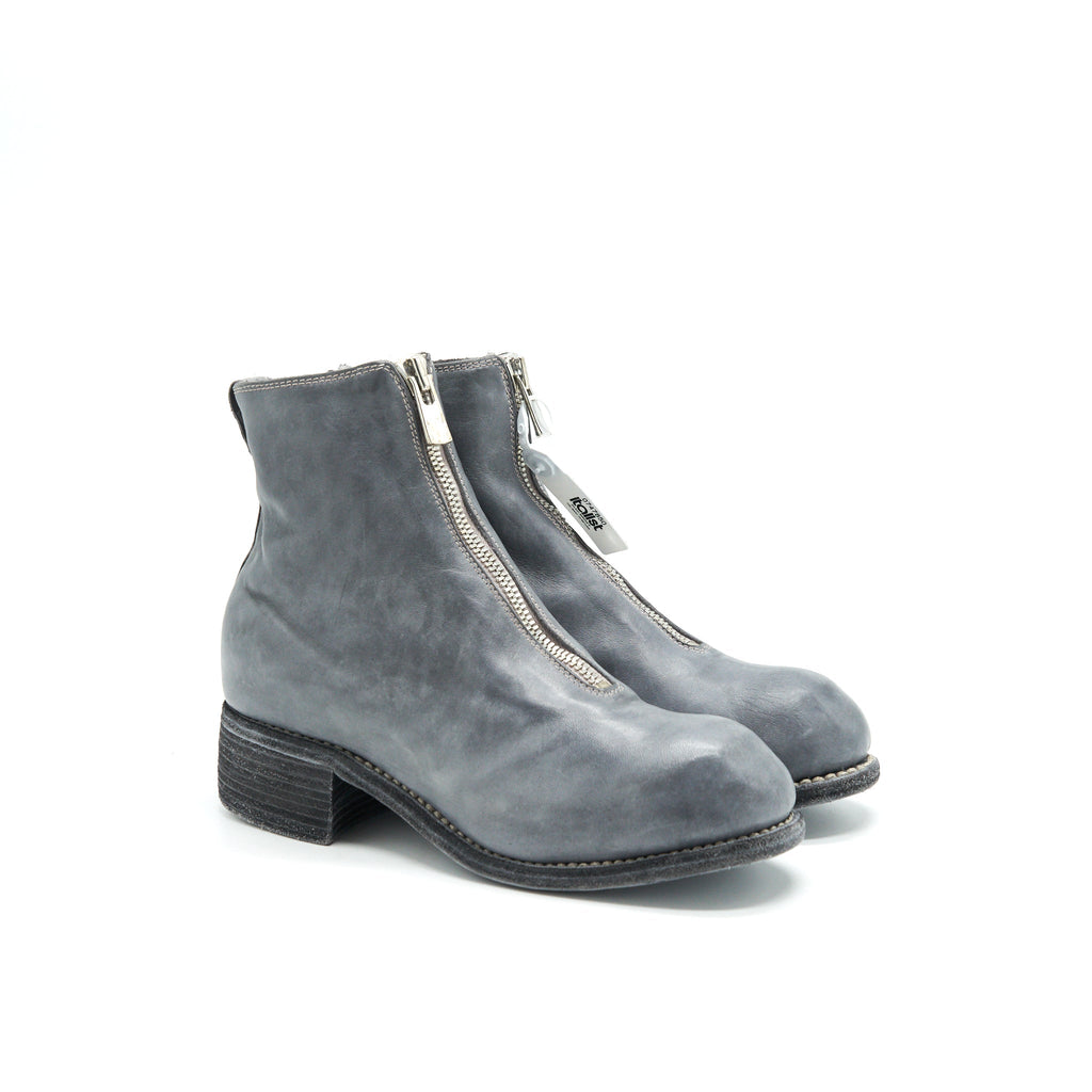 GUIDI PL1 FRONT ZIPPER ANKLE BOOTS GREY