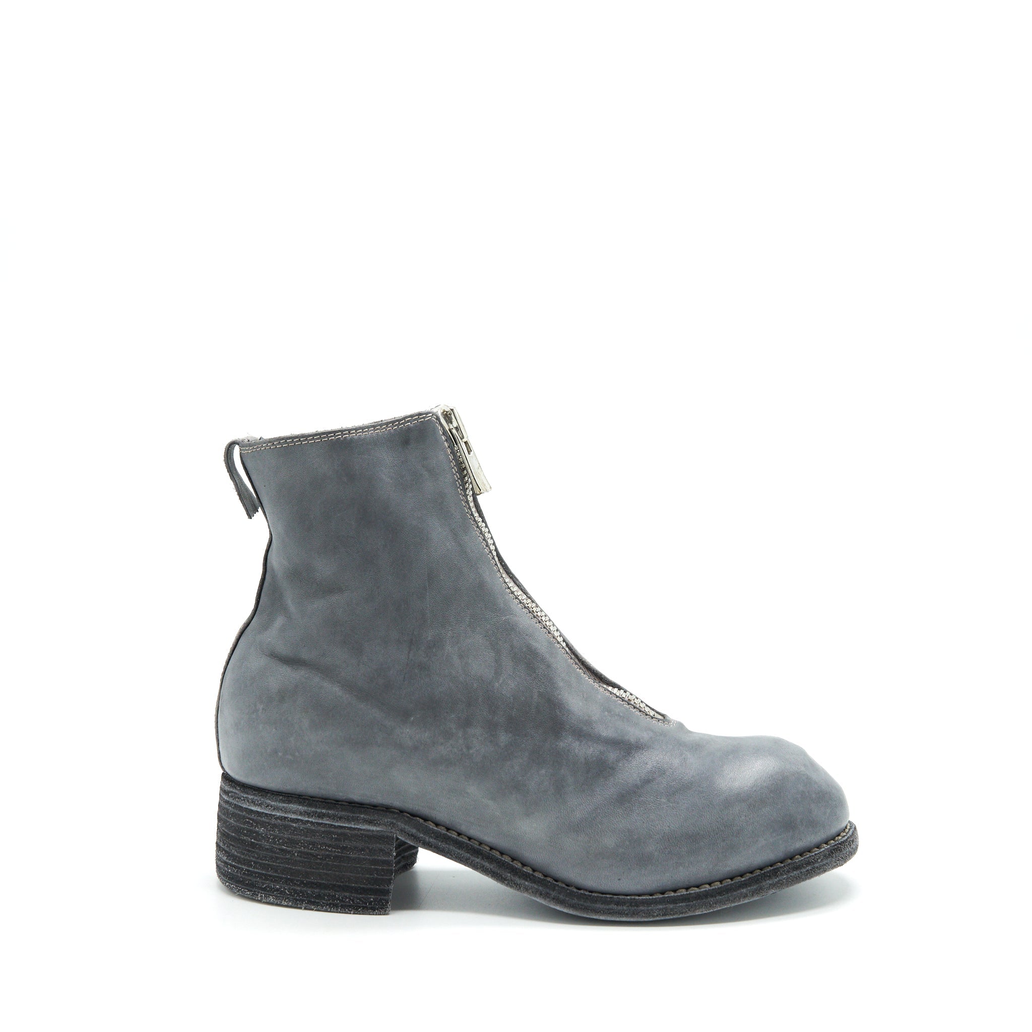 GUIDI PL1 FRONT ZIPPER ANKLE BOOTS GREY
