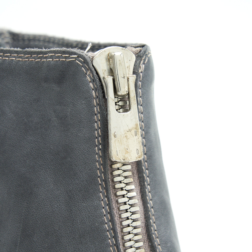 GUIDI PL1 FRONT ZIPPER ANKLE BOOTS GREY