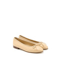 CHANEL BALLERINA FLAT SHOES LAMBSKIN BEIGE