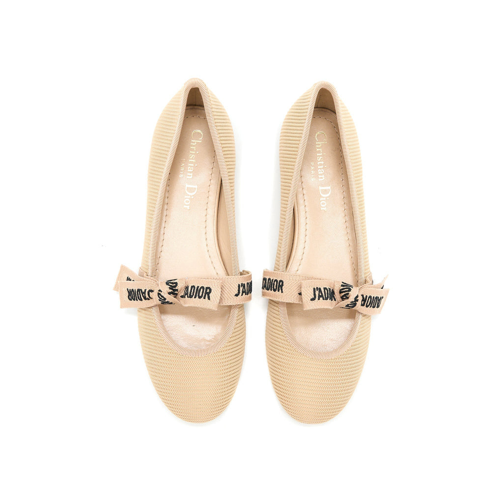 DIOR J’ADIOR BALLET PUMP CANVAS BEIGE