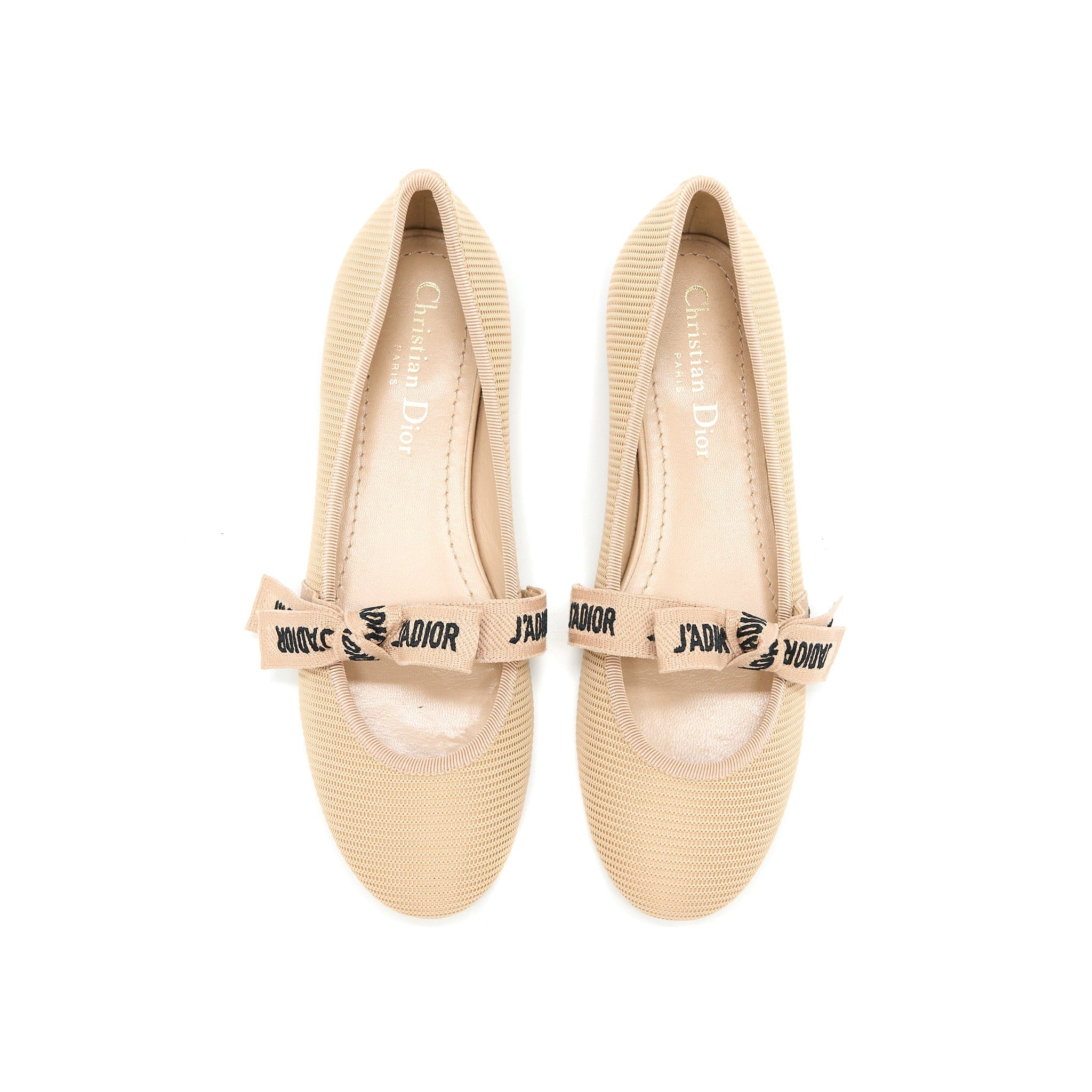 DIOR J’ADIOR BALLET PUMP CANVAS BEIGE
