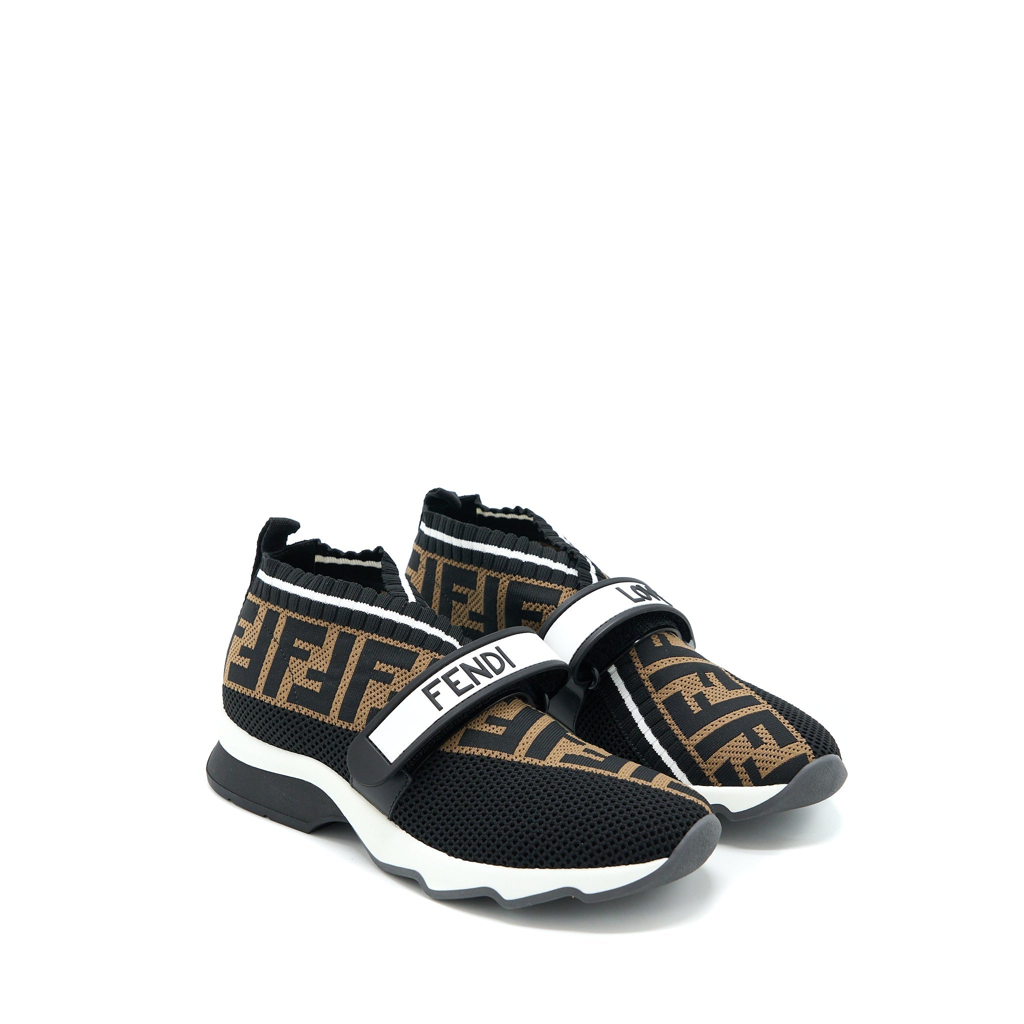 FENDI FABRIC BLACK/BROWN SNEAKER