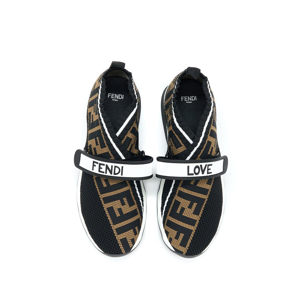 FENDI FABRIC BLACK/BROWN SNEAKER