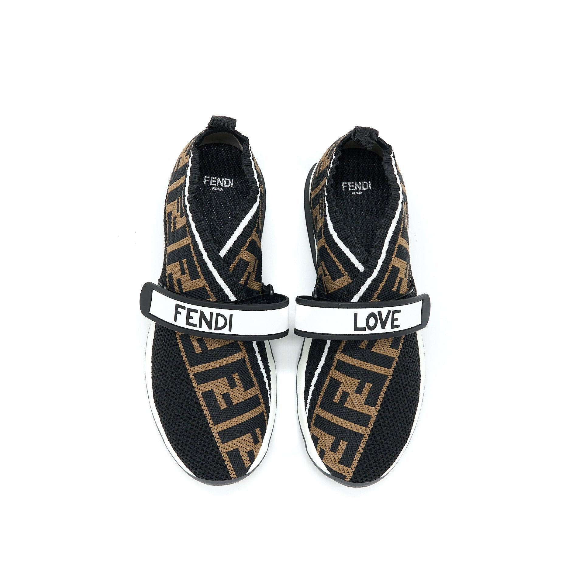 FENDI FABRIC BLACK/BROWN SNEAKER