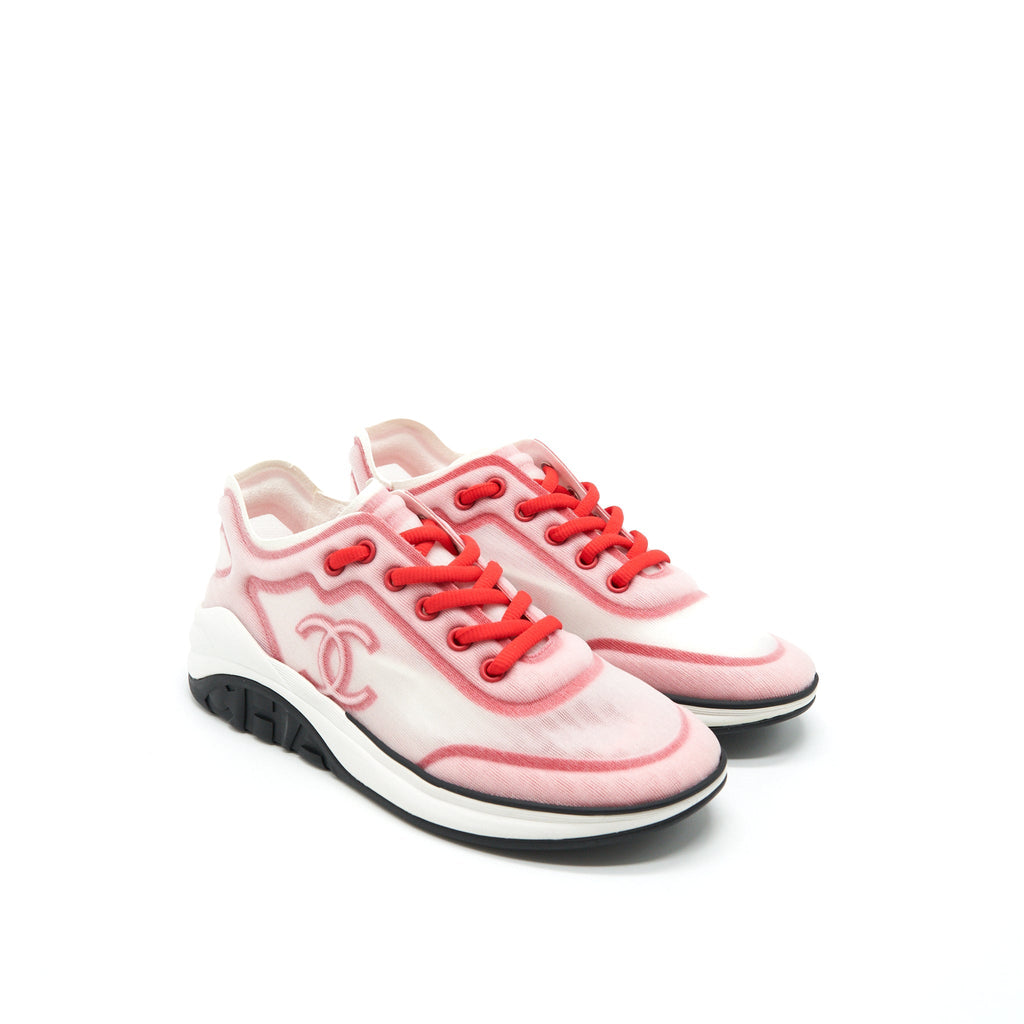 CHANEL CC LOGO SNEAKER RED/ WHITE/ BLACK