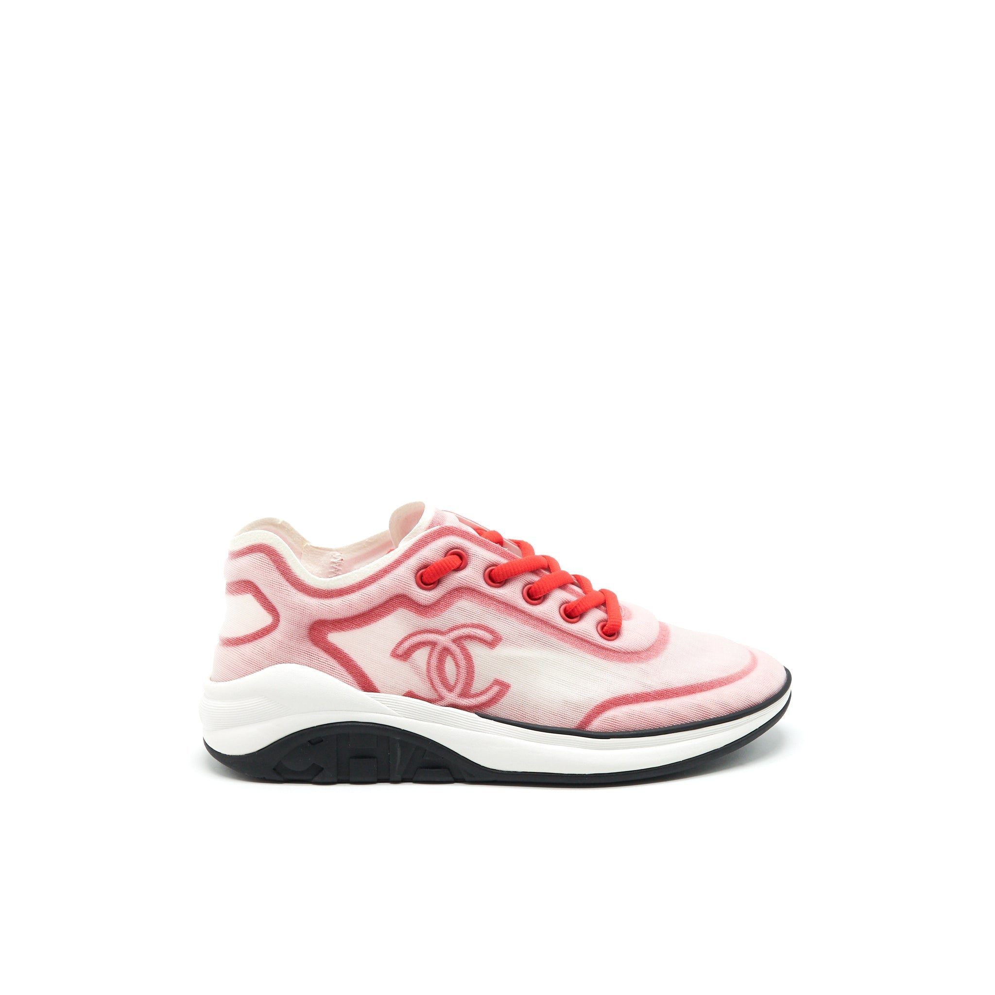 CHANEL CC LOGO SNEAKER RED/ WHITE/ BLACK