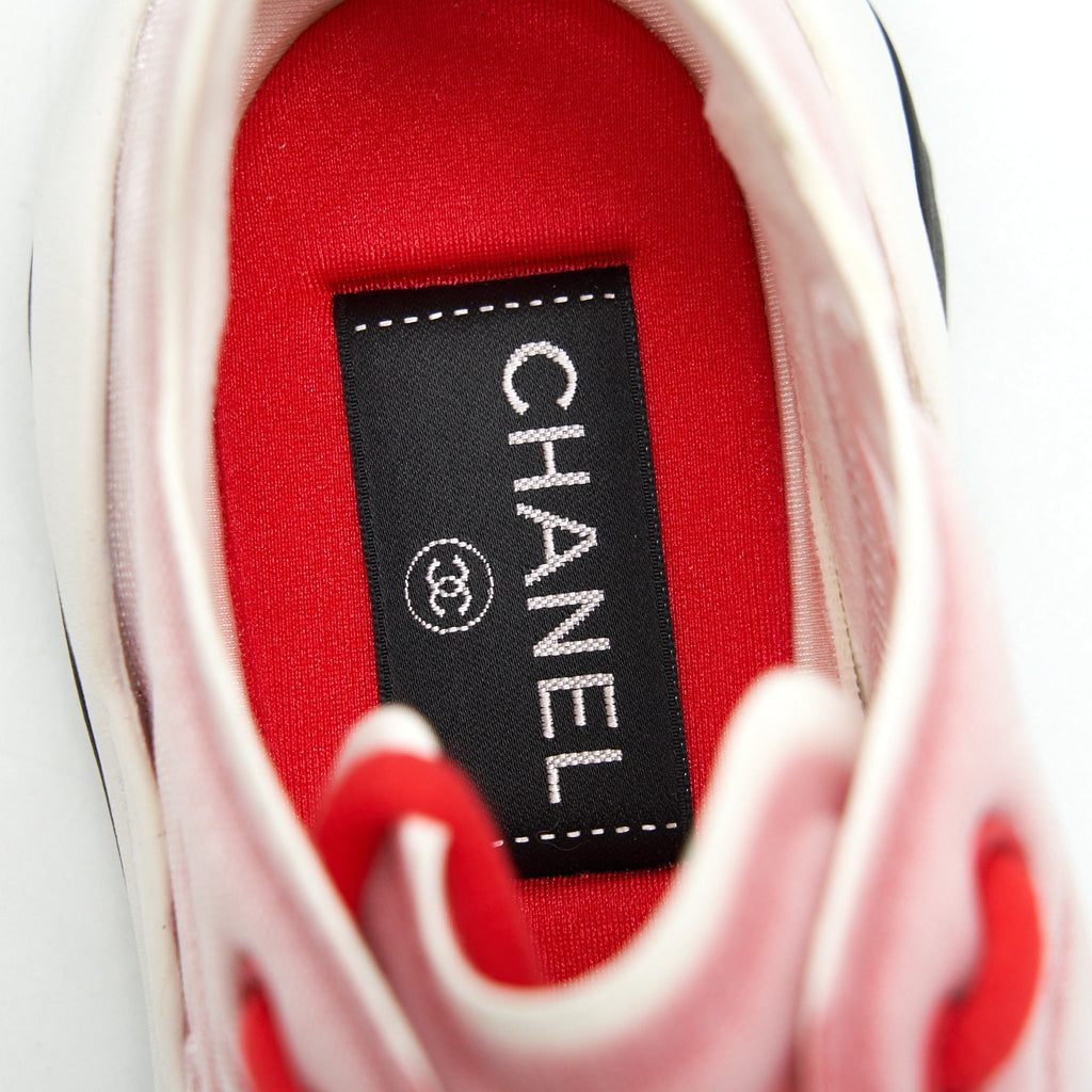 CHANEL CC LOGO SNEAKER RED/ WHITE/ BLACK