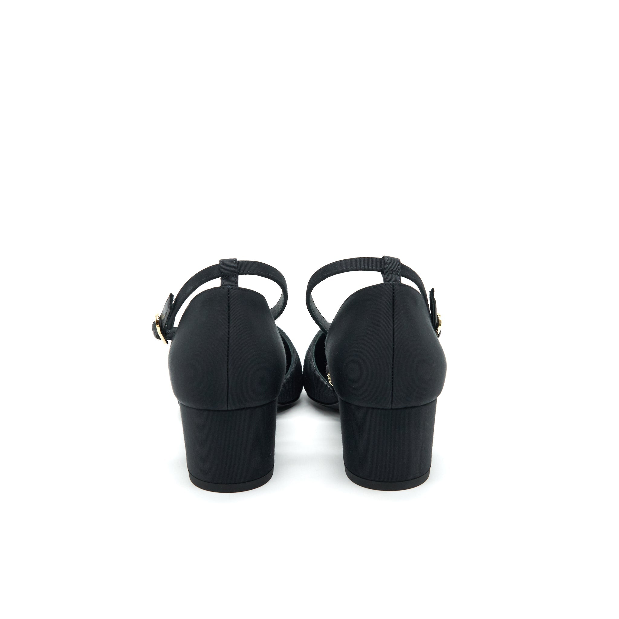 CHANEL BLACK LOW HEEL PUMPS