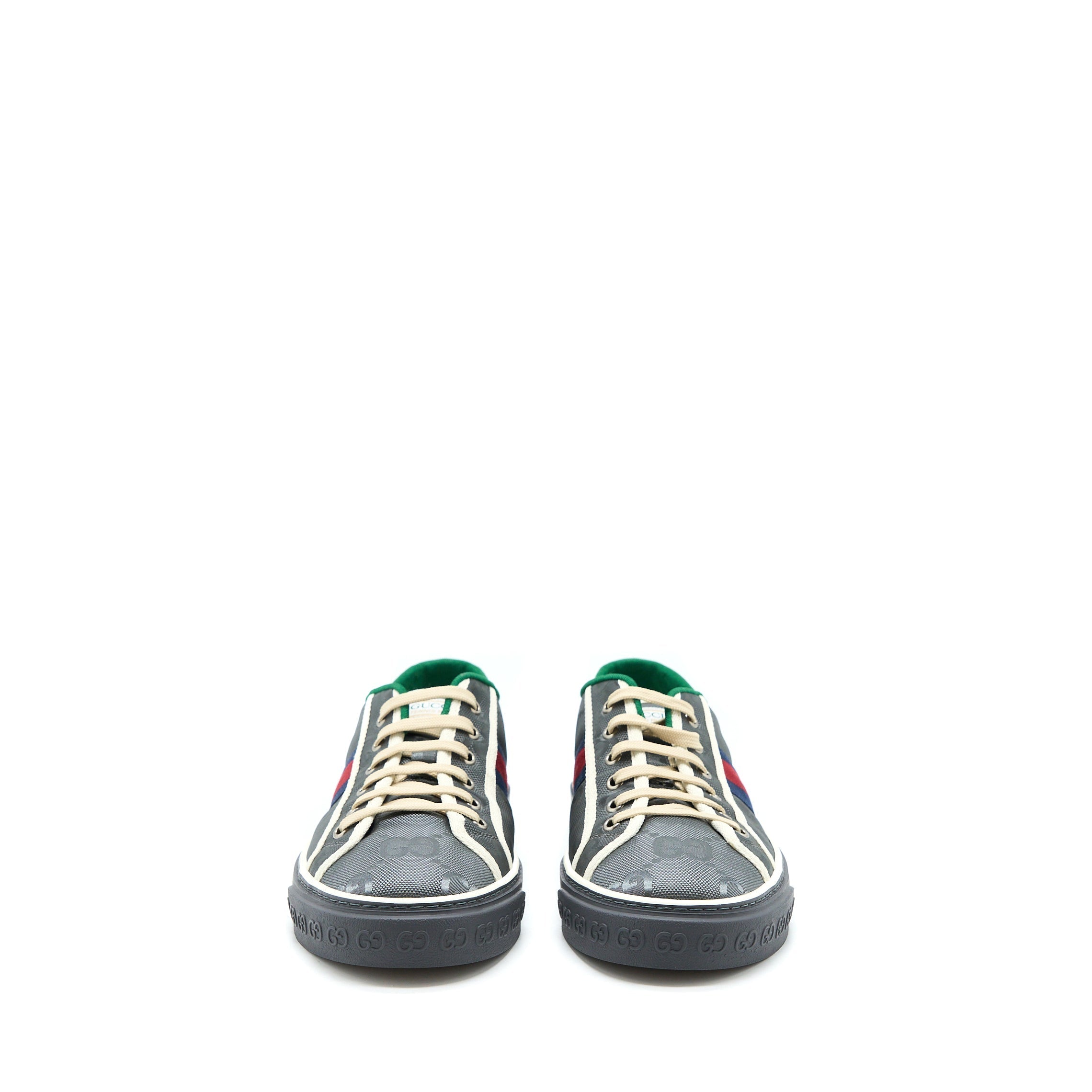 GUCCI MEN‘S SNEAKERS OFF THE GRID WEBBING-TRIMMED MONOGRAMMED ECONYL CANVAS