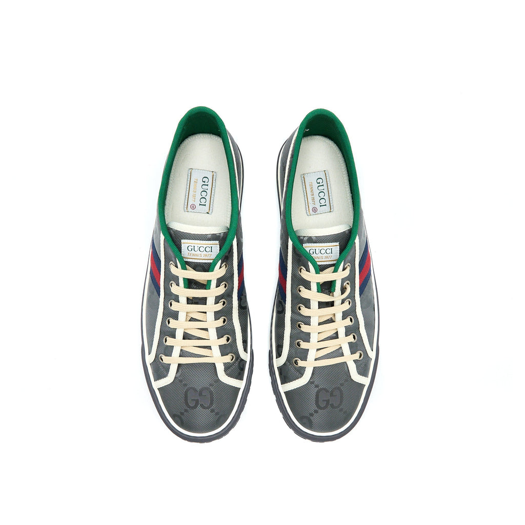 GUCCI MEN‘S SNEAKERS OFF THE GRID WEBBING-TRIMMED MONOGRAMMED ECONYL CANVAS