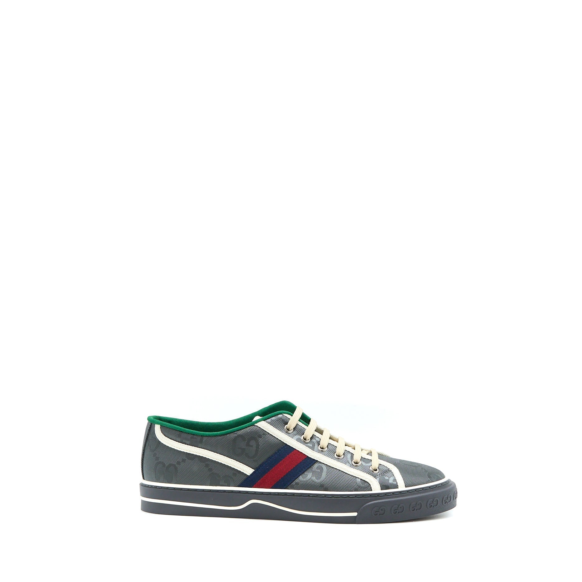 GUCCI MEN‘S SNEAKERS OFF THE GRID WEBBING-TRIMMED MONOGRAMMED ECONYL CANVAS