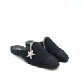 CHANEL STAR VELVET LOAFER BLACK