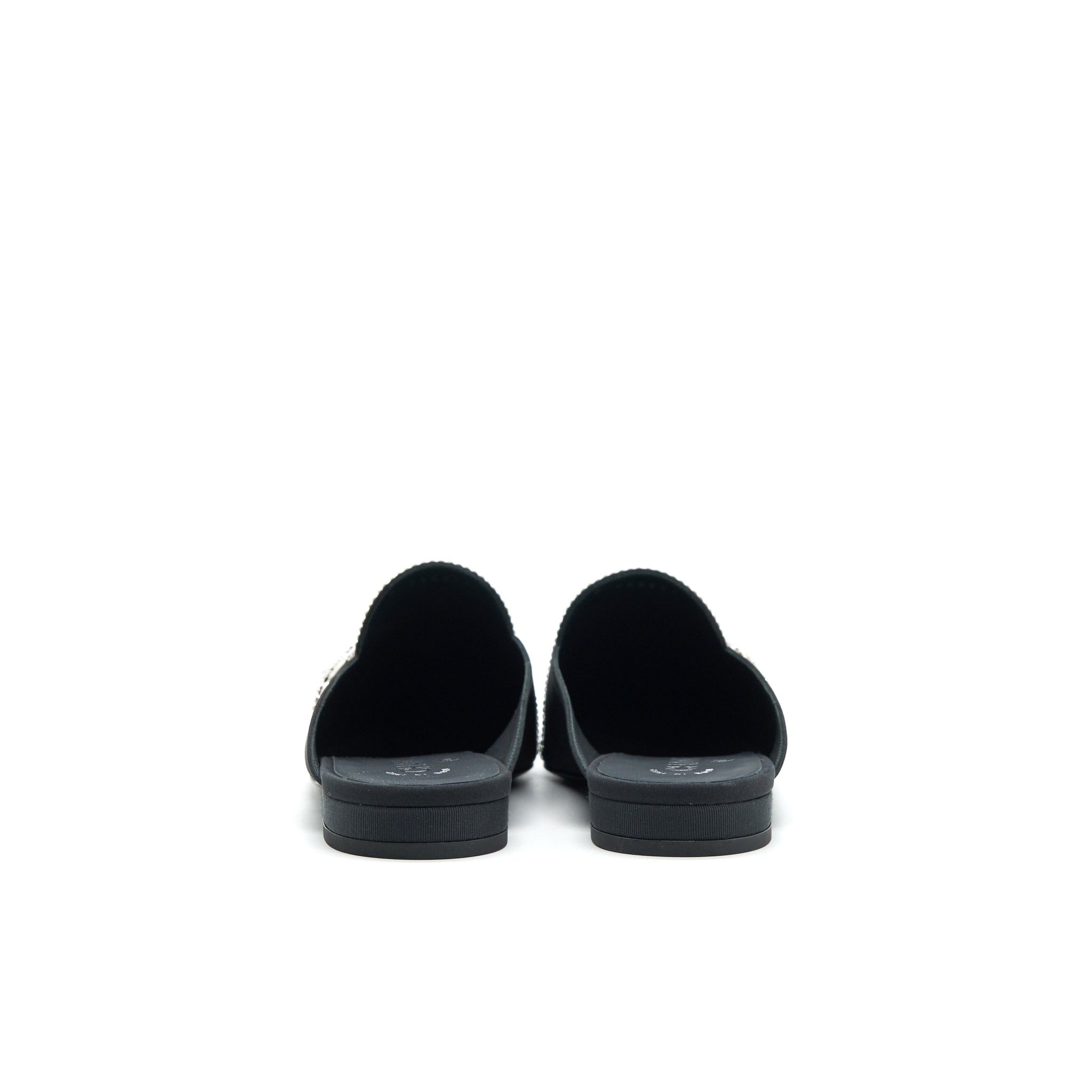CHANEL STAR VELVET LOAFER BLACK