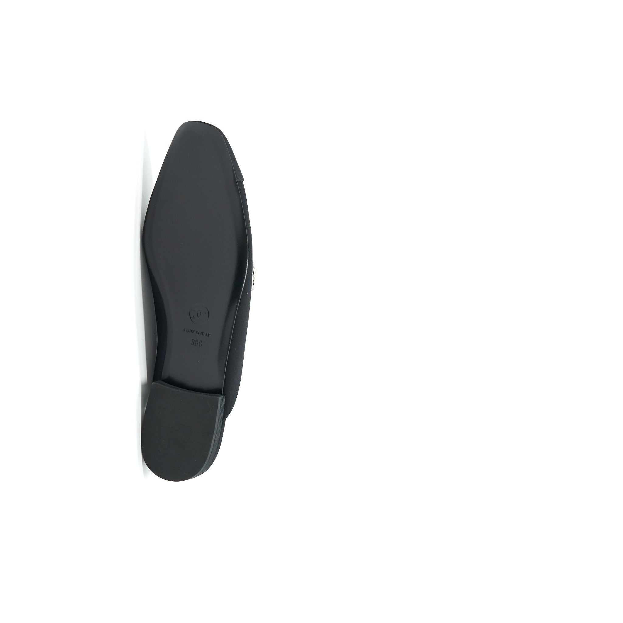 CHANEL STAR VELVET LOAFER BLACK
