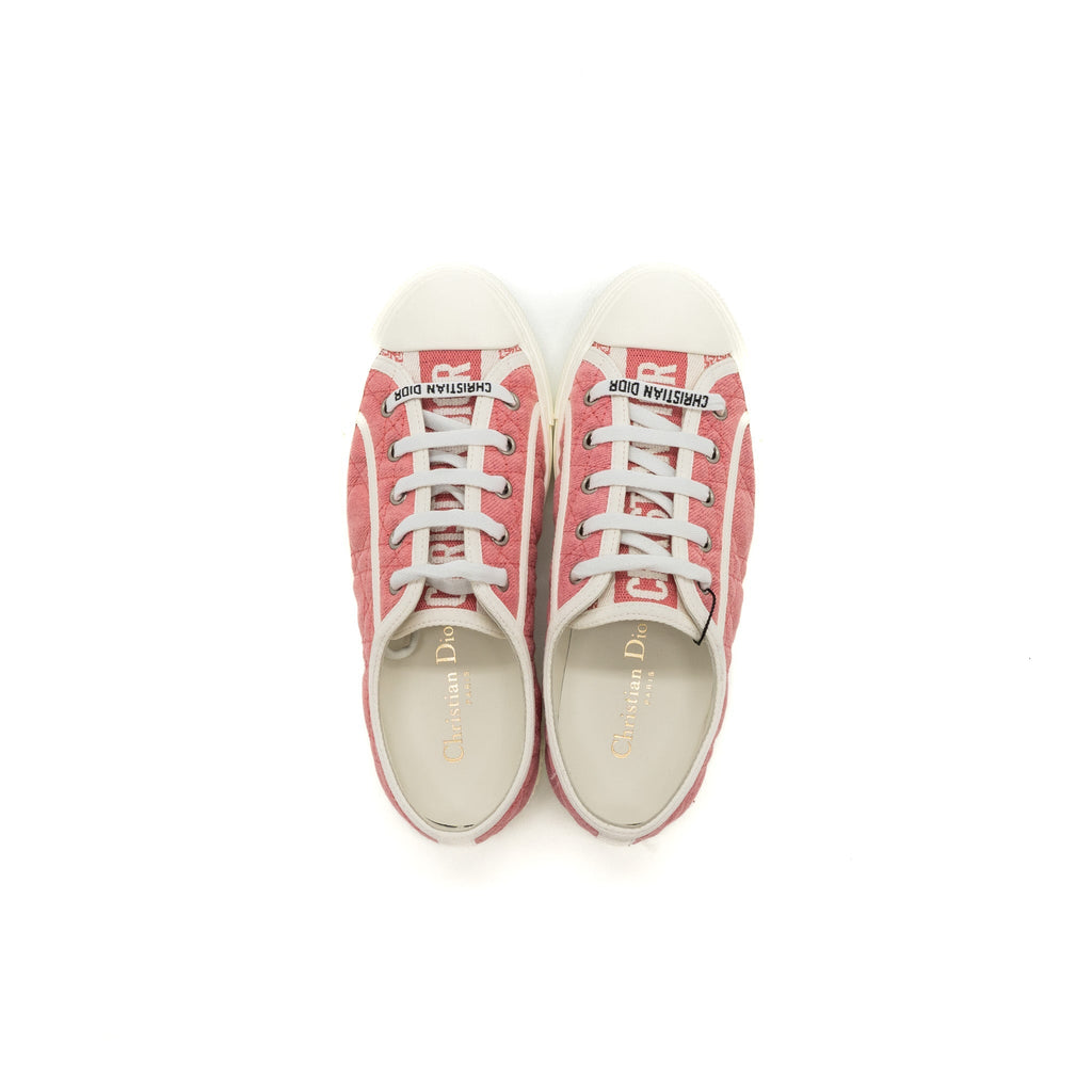 DIOR WALK N DIOR SNEAKER CANNAGE QUILTED TAFFY PINK