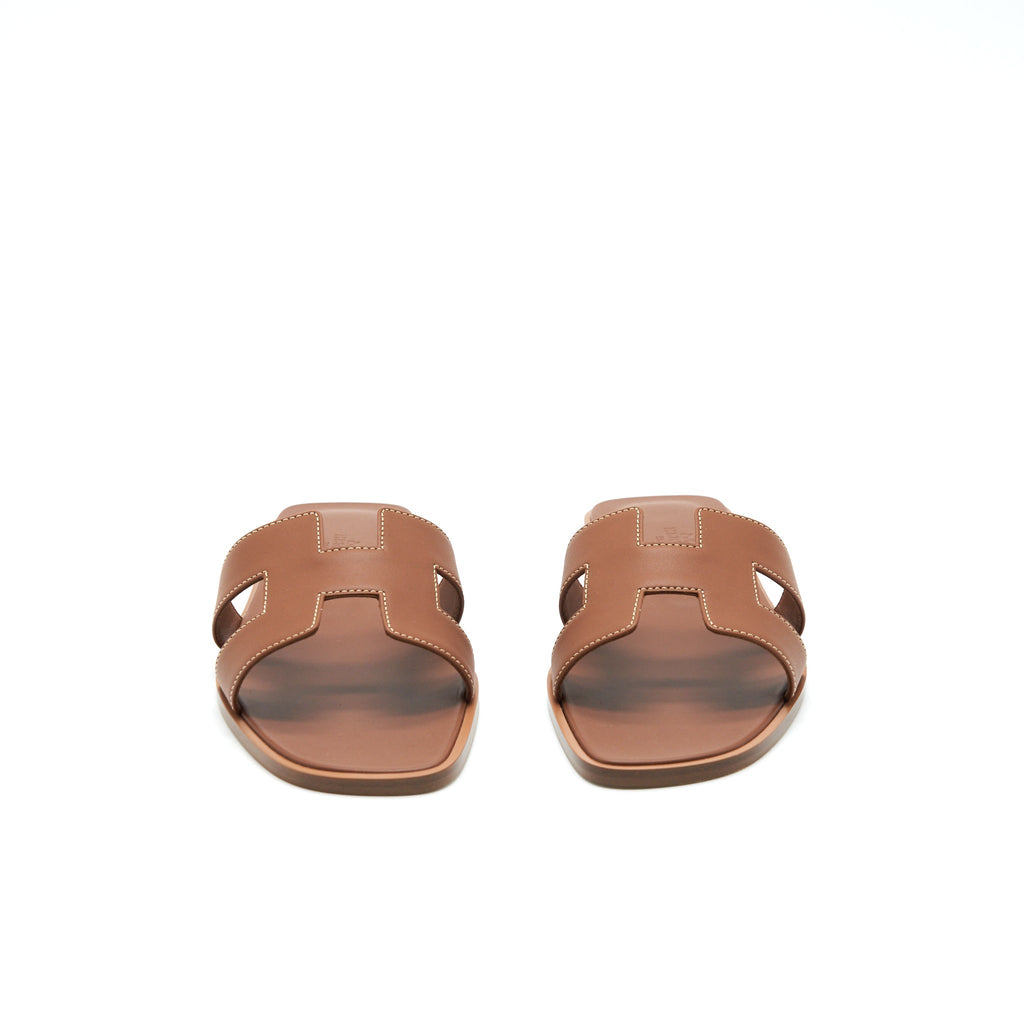 HERMES ORAN SANDAL BOX GOLD