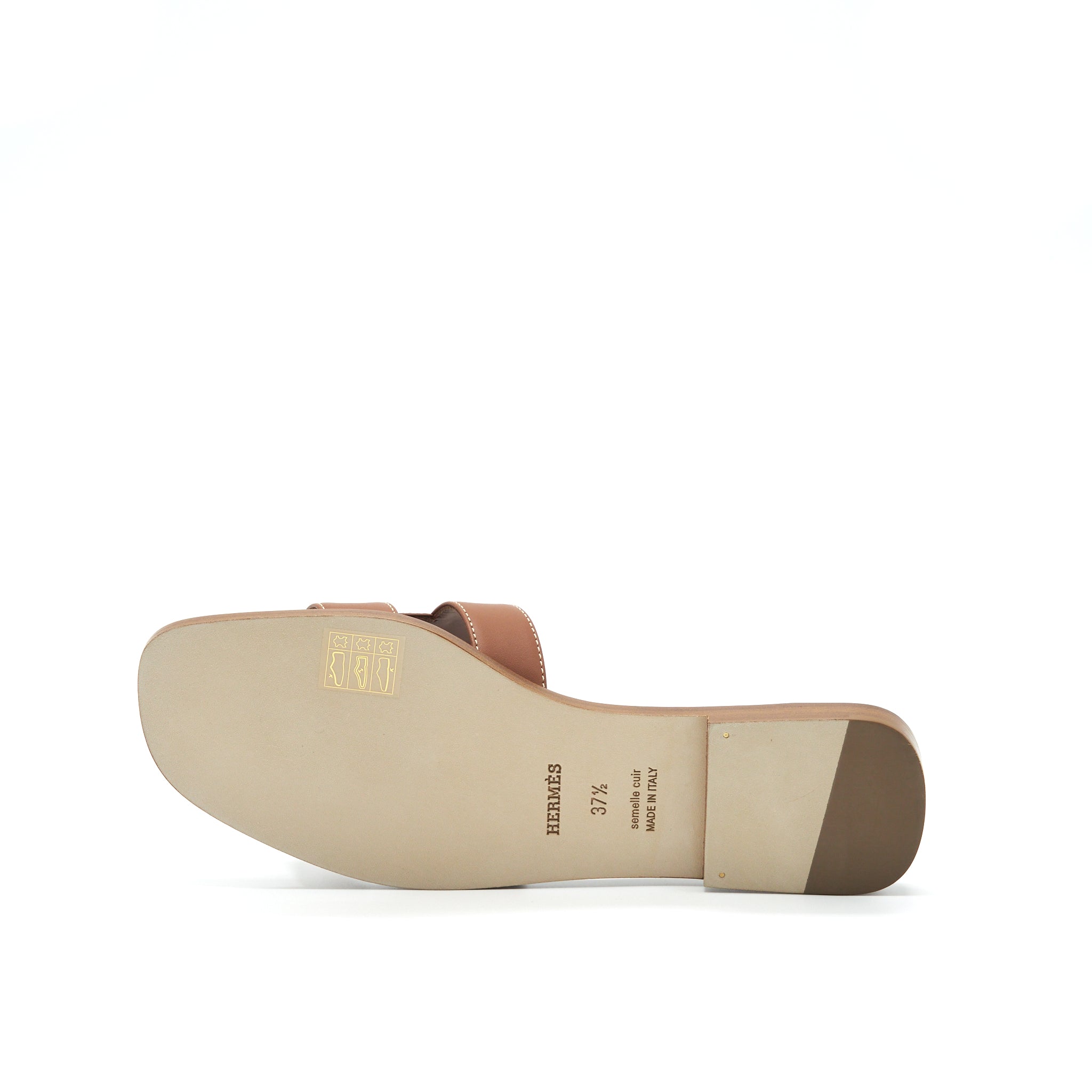 HERMES ORAN SANDAL BOX GOLD