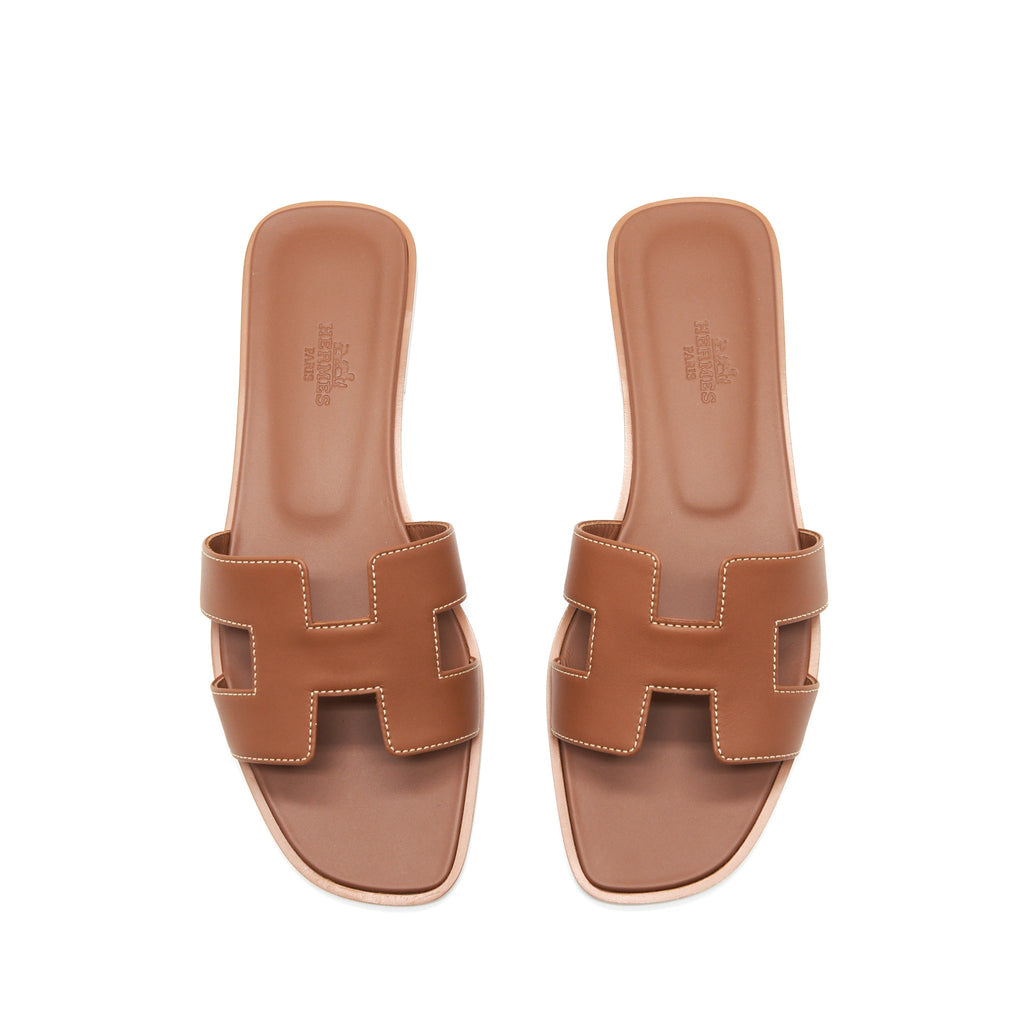 HERMES ORAN SANDAL BOX GOLD