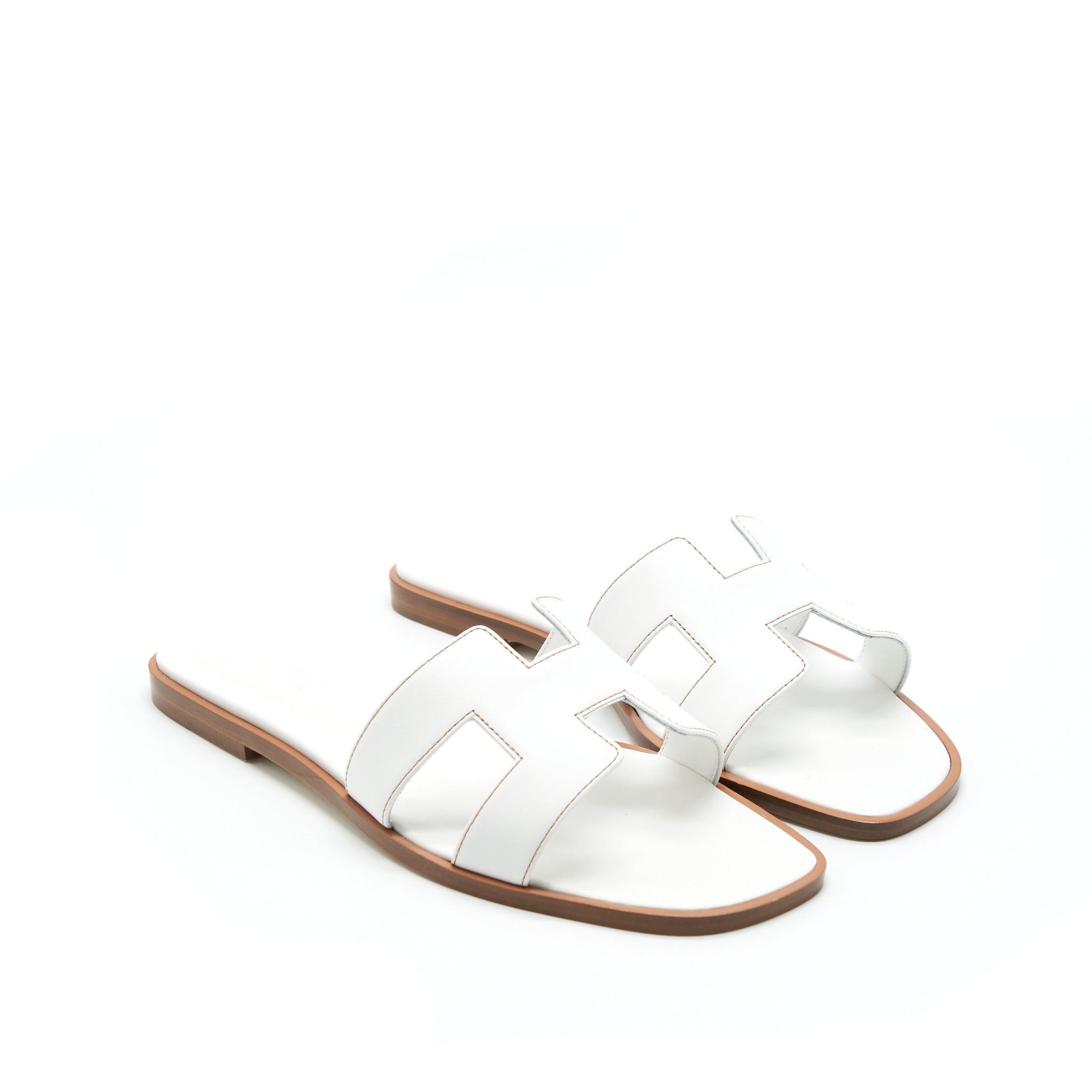 HERMES ORAN SANDAL BOX BLANC