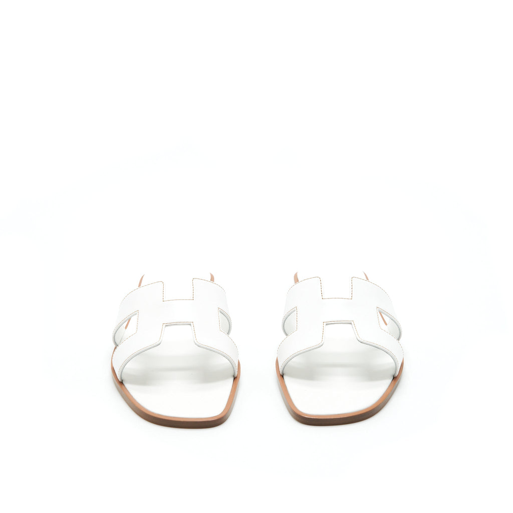 HERMES ORAN SANDAL BOX BLANC