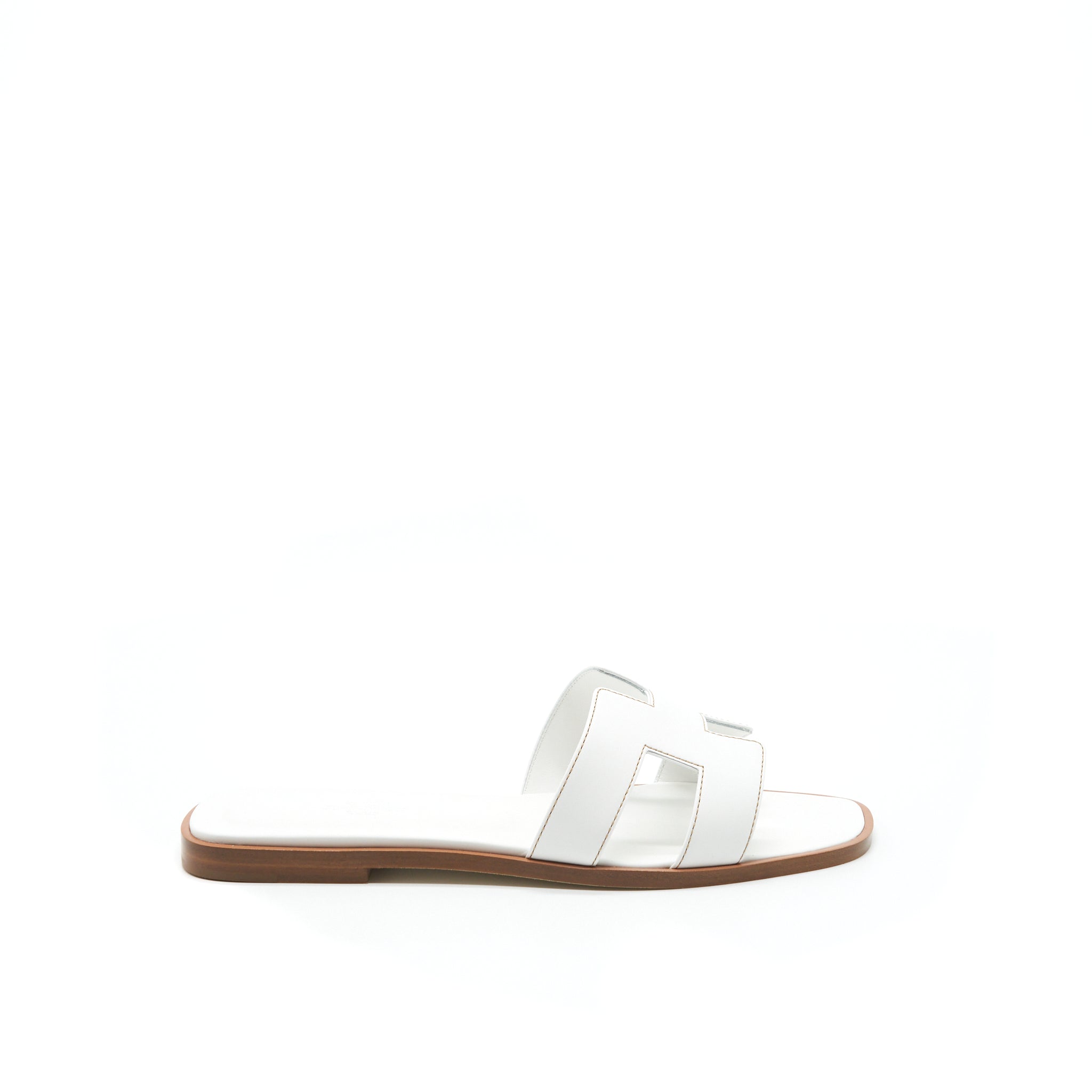 HERMES ORAN SANDAL BOX BLANC