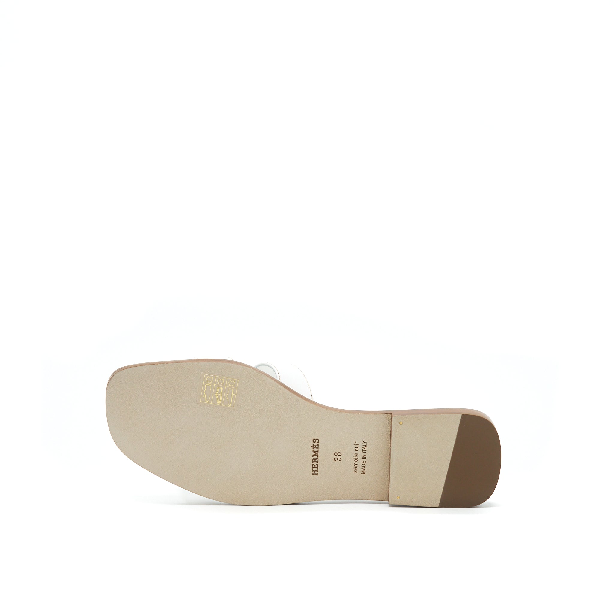HERMES ORAN SANDAL BOX BLANC